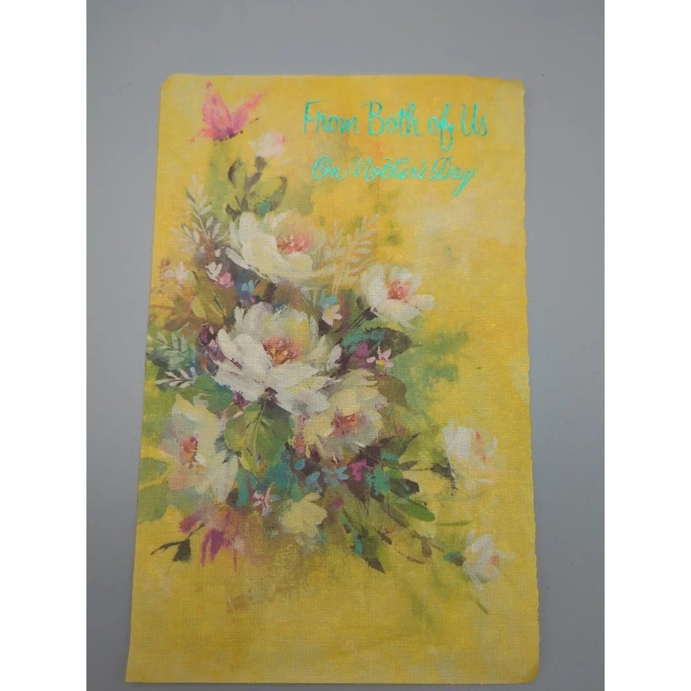 4 Old Used Vtg Greeting Card Fronts for Crafting Mother Grandmother Thanksgiving